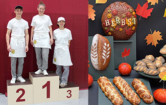 1. Platz beim Wettbewerb der Münchener Bäcker-Lehrlinge